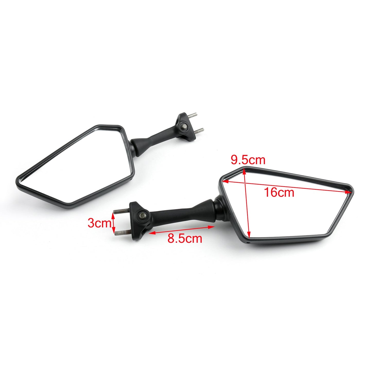 Black Left Right Rear View Mirrors For KAWASAKI NINJA 250R EX250 2008-2013