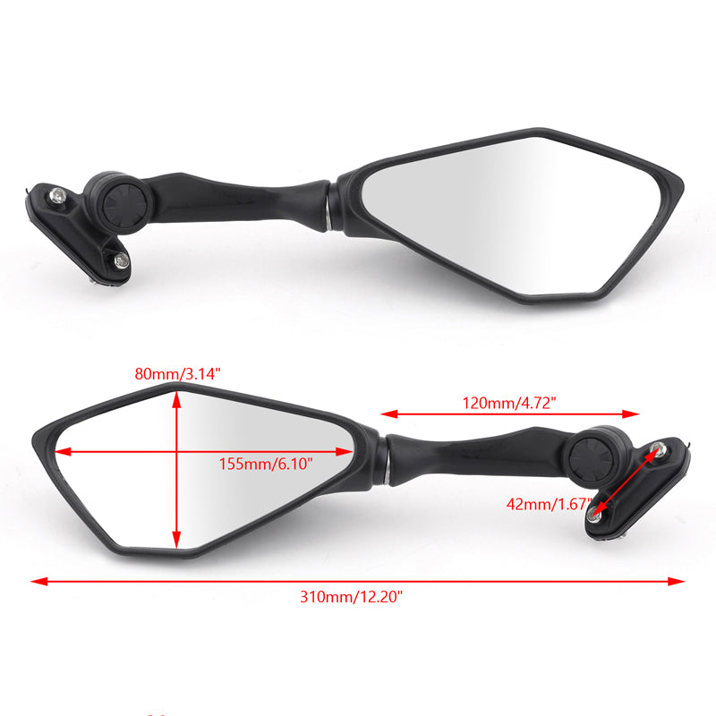 Motocycle Rear View Mirrors For Kawasaki Ninja ZX6R 636 300R EX300 250 2013-2017