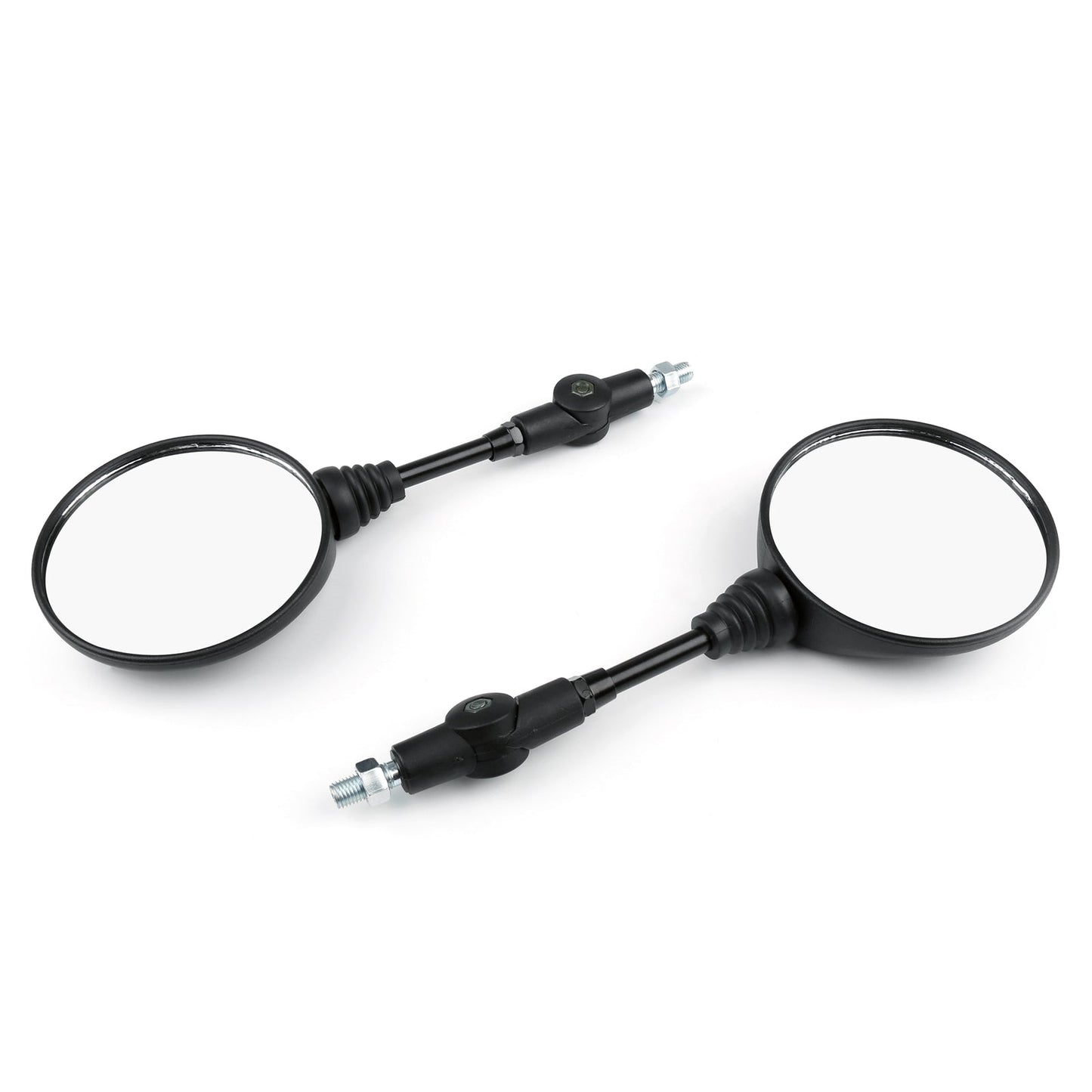 Motorcycle Custom 10mm Rearview Side Mirrors For Kawasaki KL250 KL600 KL650