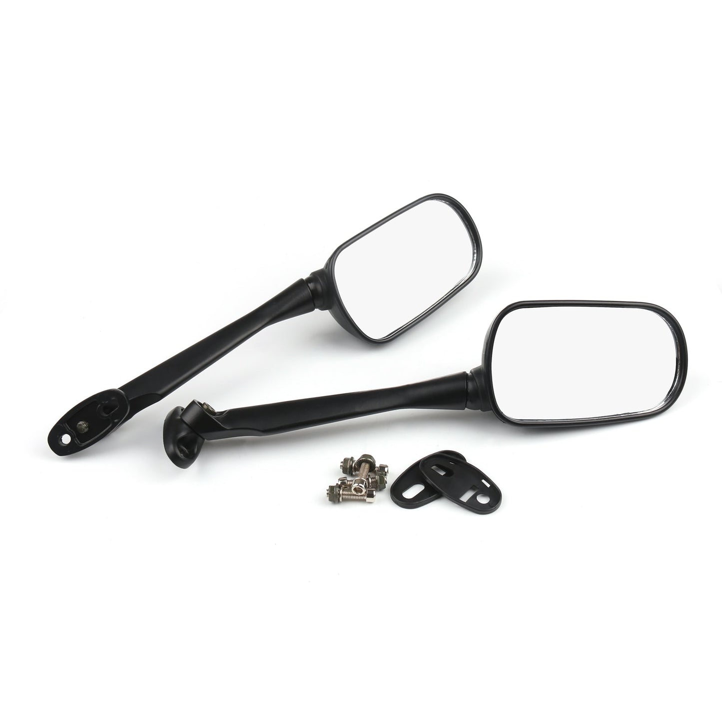 Pair Black Motorcycle Rearview Side Mirrors For Honda CBR250 11-12 CB1300S 03-12