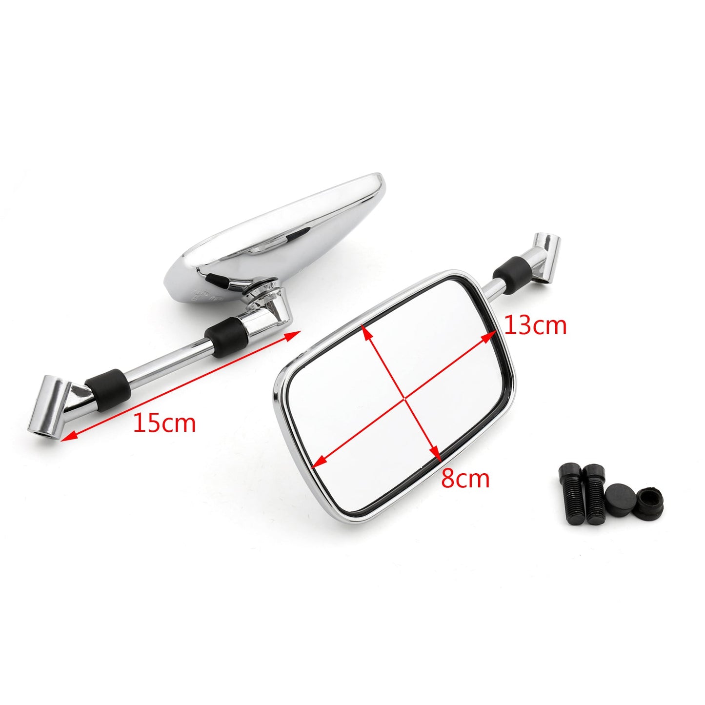 Rectangle 10MM Rear View Mirrors For Suzuki VS600 VS750 VS800 VL800 VZ800 VL1500