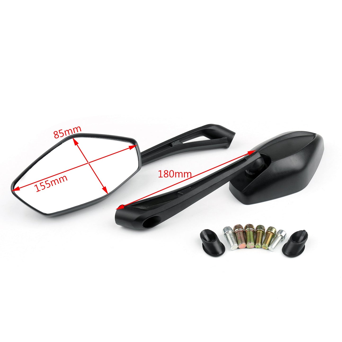 Universal Rear Side Rearview Mirrors Motorcycle Scooter Street Bike 8mm 10mm