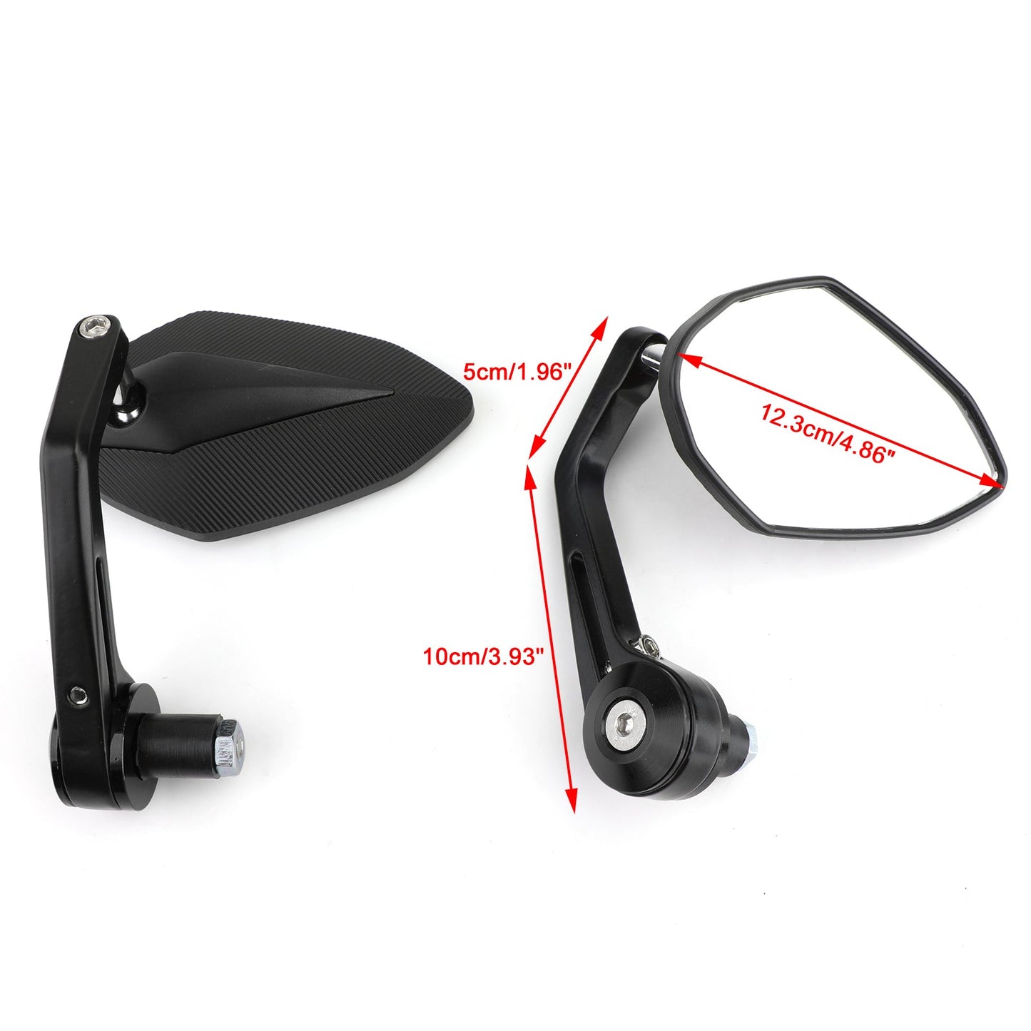 7/8" CNC Motorcycle Handle Bar End Rearview Side Mirrors For Bobber Cafe Racer Generic