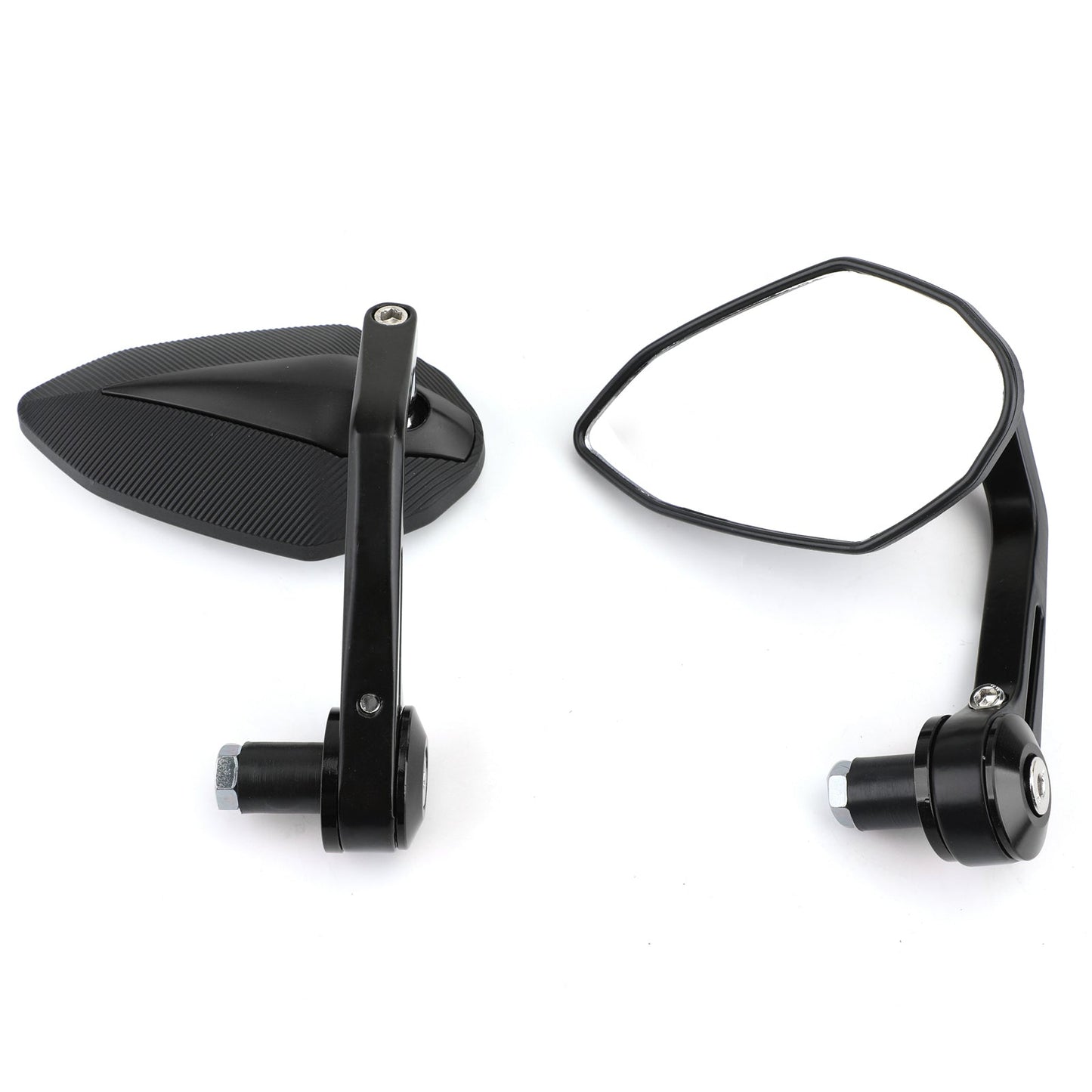 7/8" CNC Motorcycle Handle Bar End Rearview Side Mirrors For Bobber Cafe Racer Generic