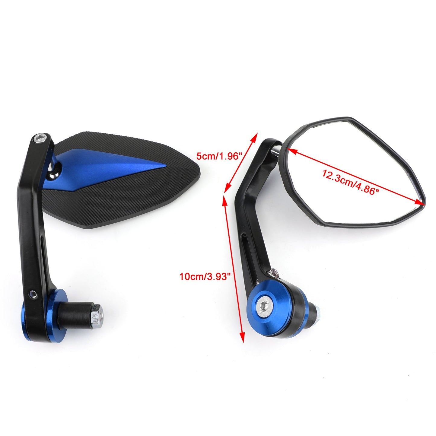 7/8" CNC Motorcycle Handle Bar End Rearview Side Mirrors For Bobber Cafe Racer Generic