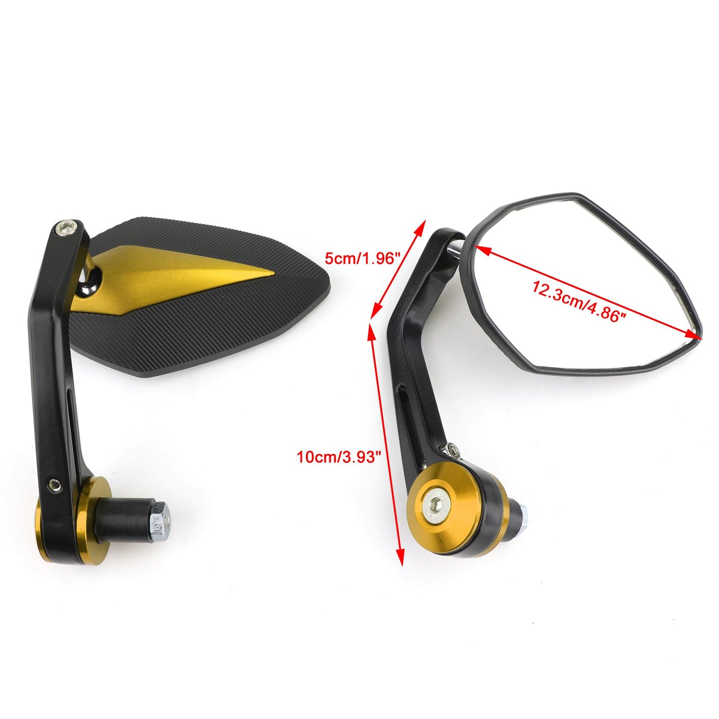 7/8" CNC Motorcycle Handle Bar End Rearview Side Mirrors For Bobber Cafe Racer Generic