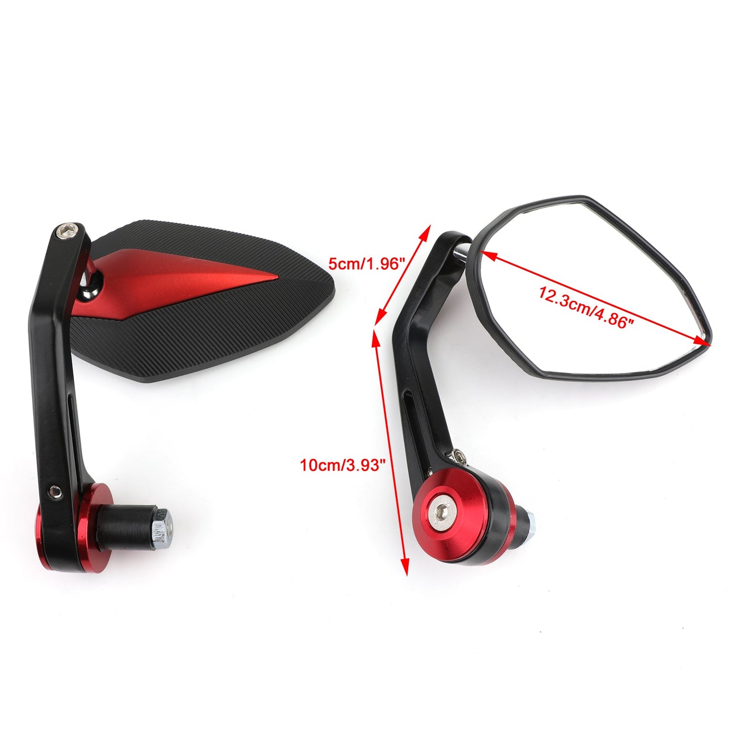 7/8" CNC Motorcycle Handle Bar End Rearview Side Mirrors For Bobber Cafe Racer Generic