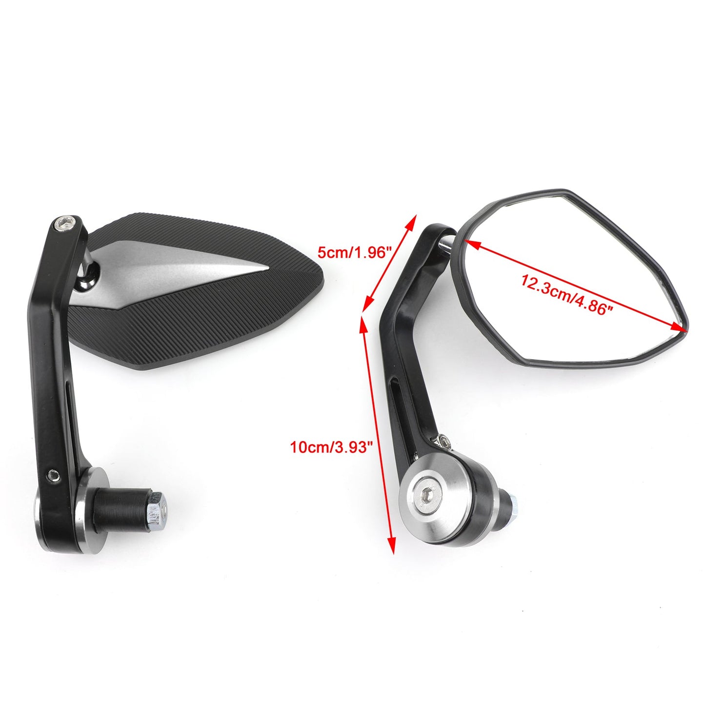 7/8" CNC Motorcycle Handle Bar End Rearview Side Mirrors For Bobber Cafe Racer Generic