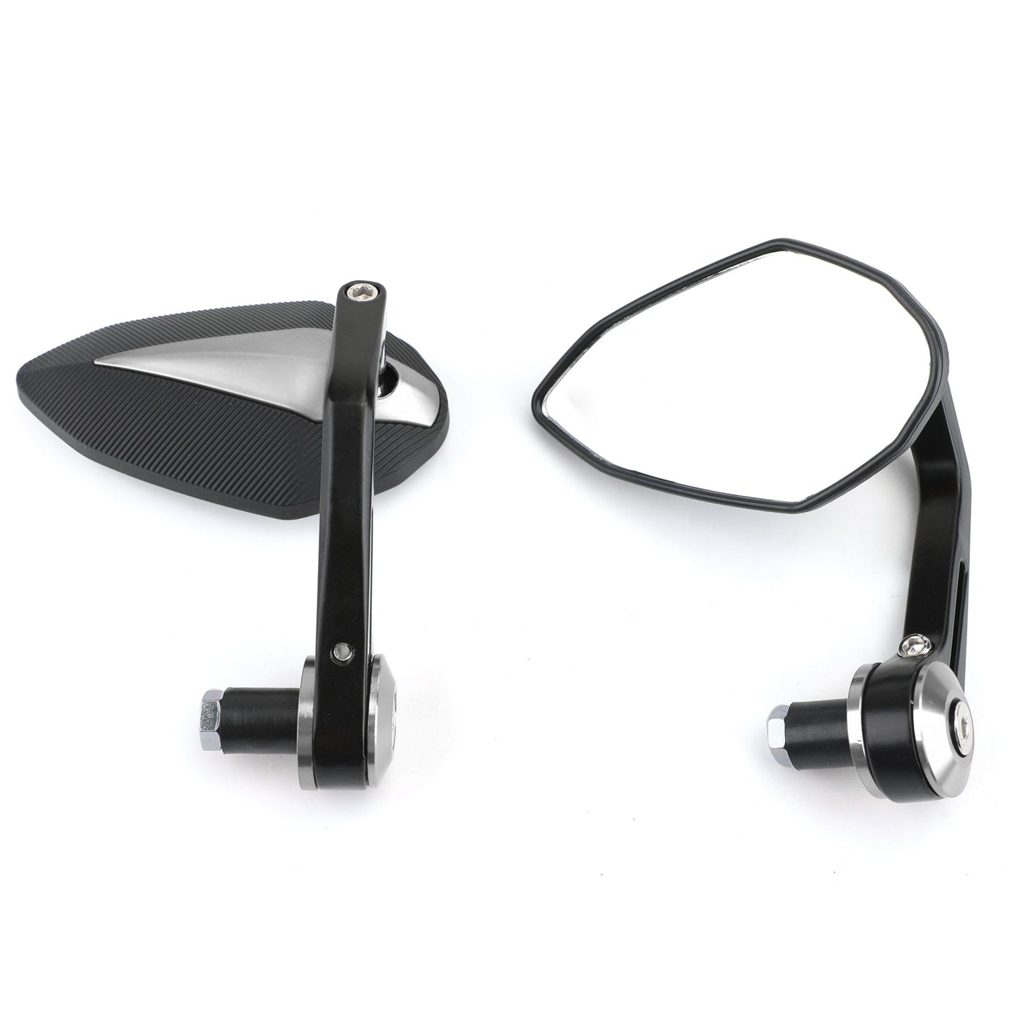 7/8" CNC Motorcycle Handle Bar End Rearview Side Mirrors For Bobber Cafe Racer Generic