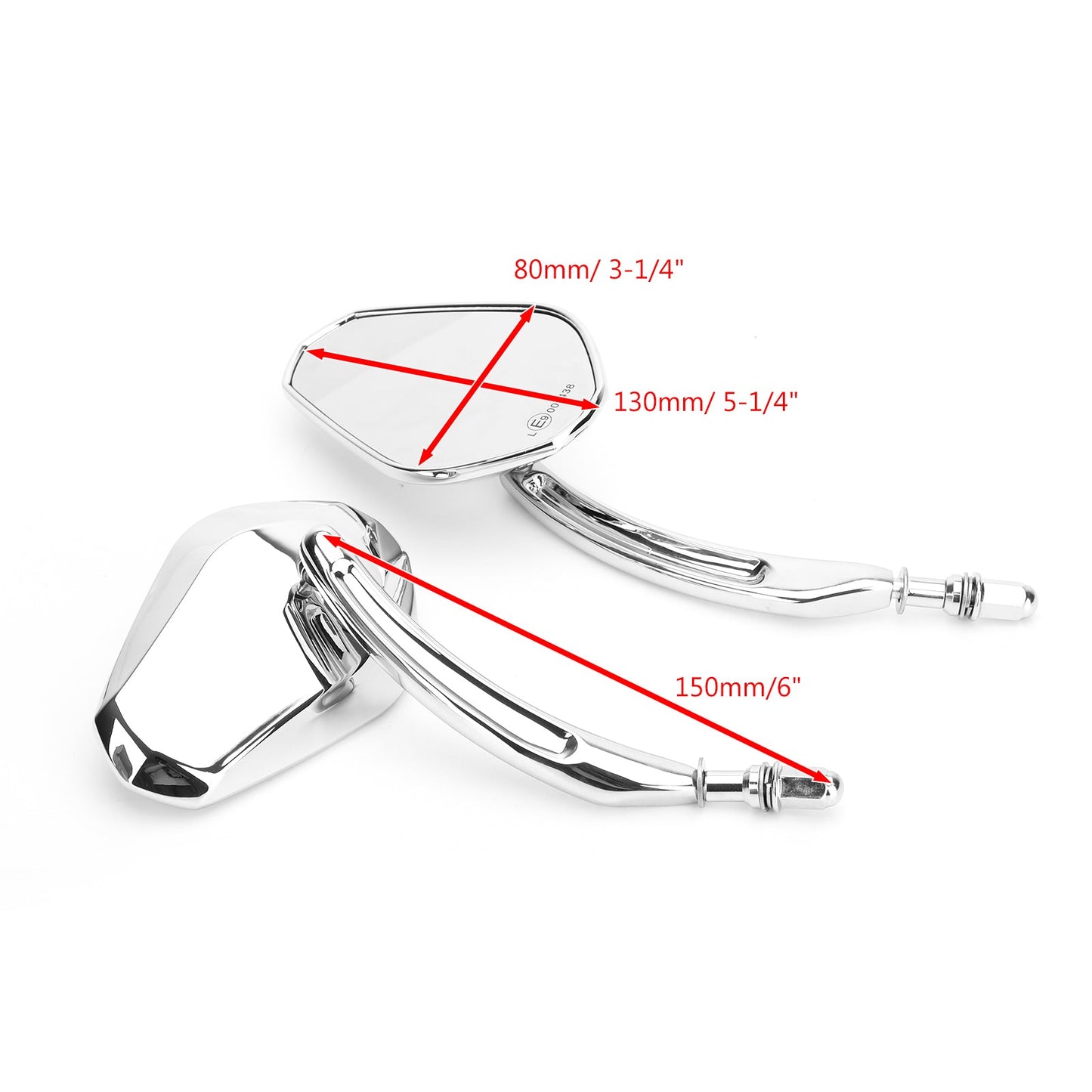 Diamond Rear View Mirrors Motorcycle Fit For Harley Cruiser Touring Generic