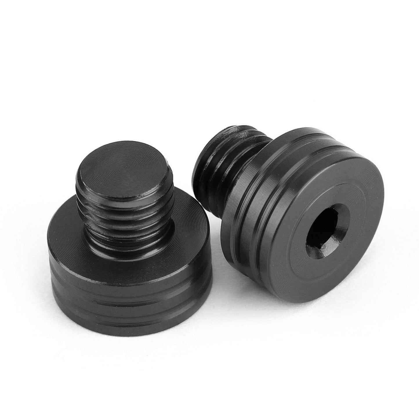 M10x1.25mm Mirror Hole Plugs Screws for Suzuki GSR400 DL650 SV650 GSX-S750 Black