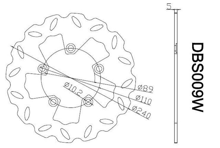Rear Brake Disc Rotor Fit for Suzuki GSX1300R Hayabusa 99-07 GSX1100R GSX1200