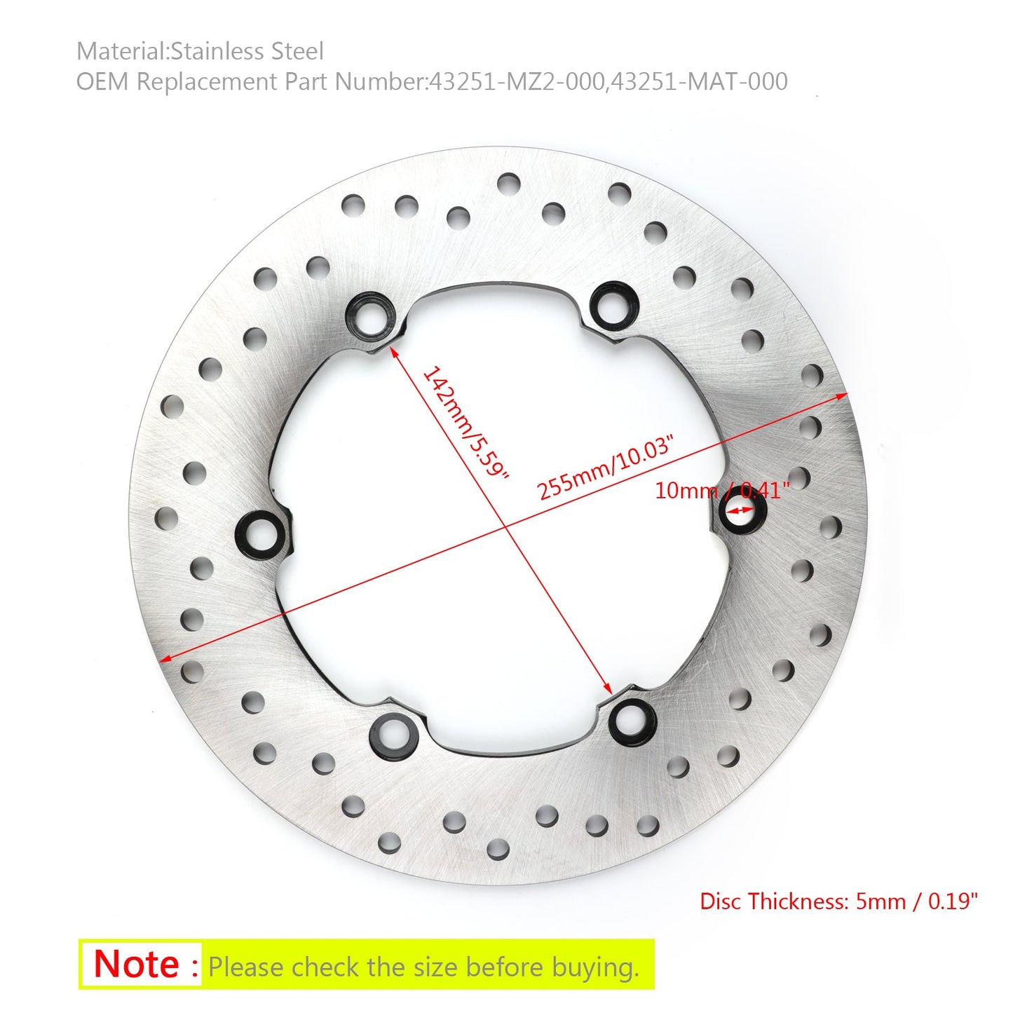 Rear Brake Rotor Disc Fit for Honda CBR1100XX 97-08 CB1100 CB1300 XL1000V 00-13