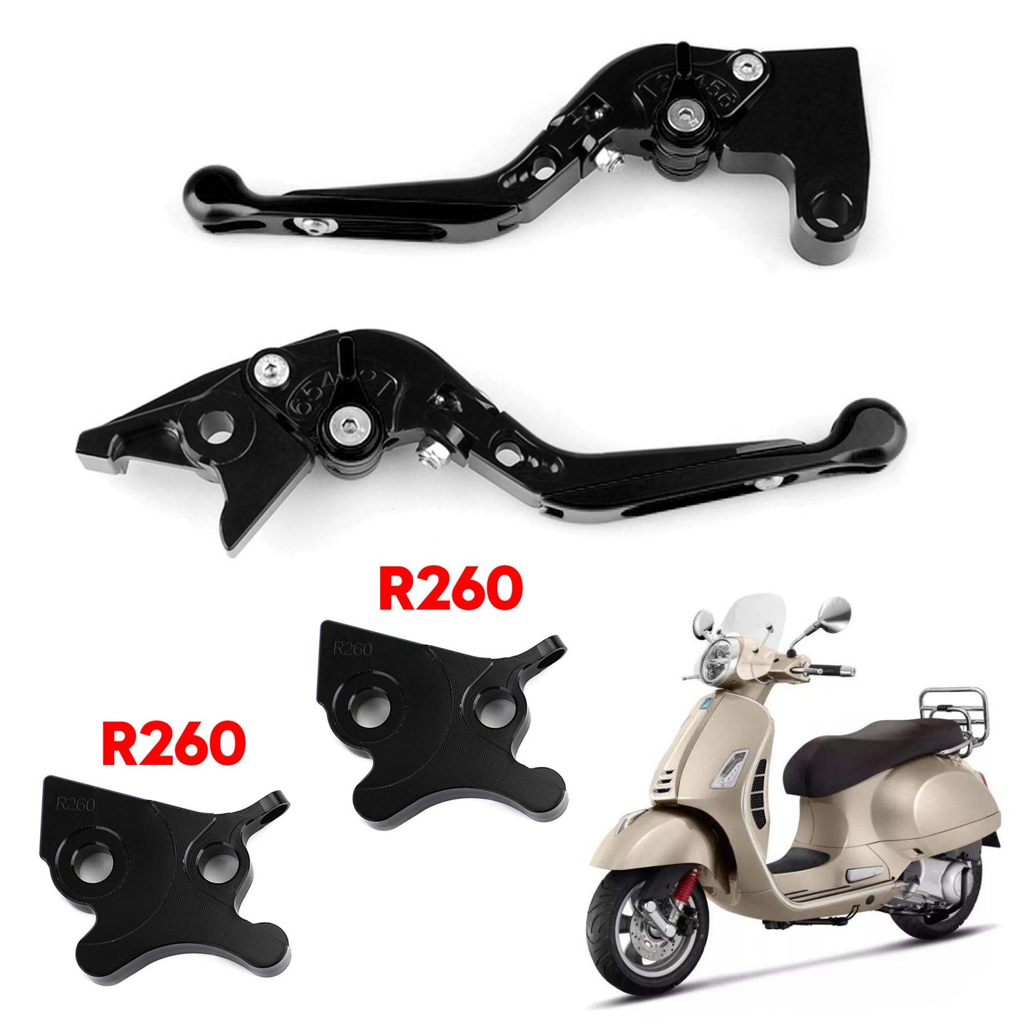 Motorcycle Adjustable Clutch Brake Lever For VESPA GTS 300 Super