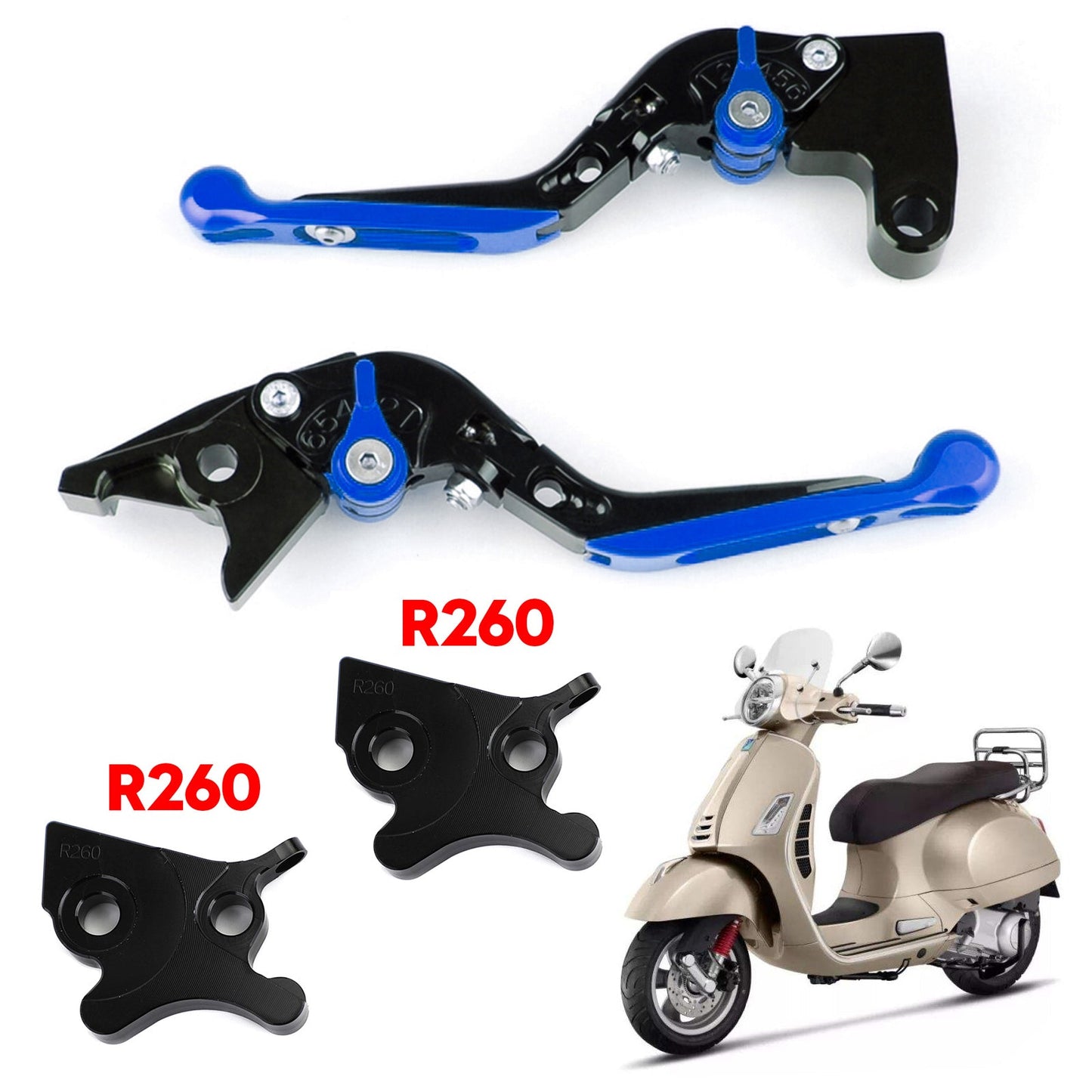 Motorcycle Adjustable Clutch Brake Lever For VESPA GTS 300 Super