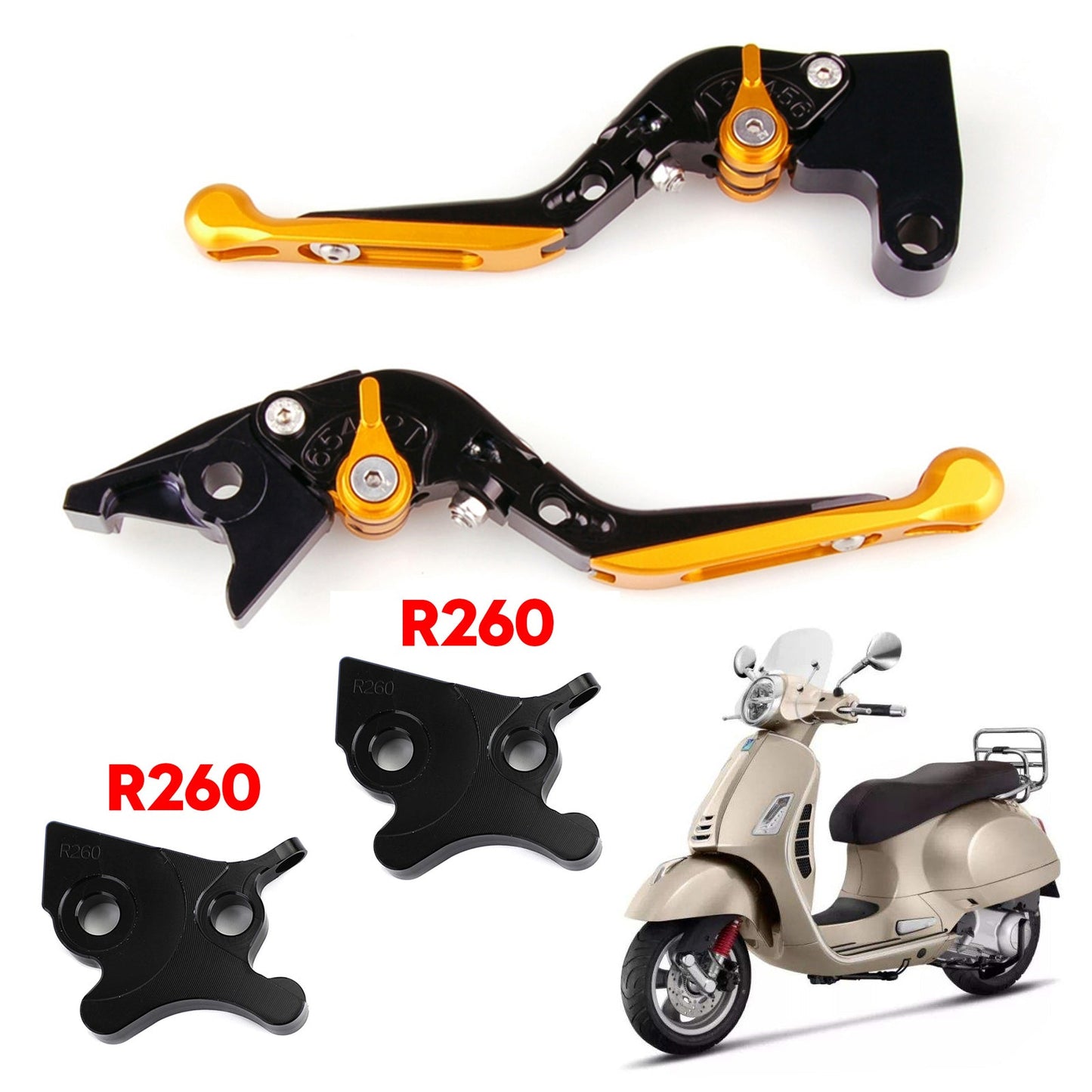 Motorcycle Adjustable Clutch Brake Lever For VESPA GTS 300 Super