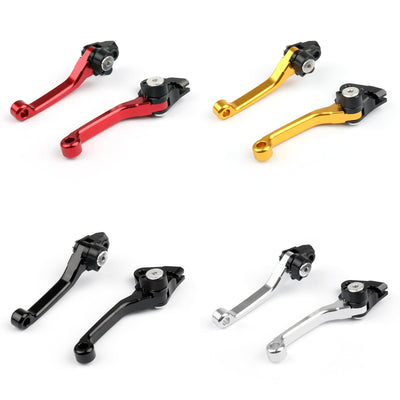 Pair CNC Dirt Bike Pivot Brake Clutch Levers For Suzuki RMZ250 2005-2006