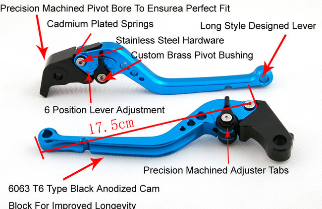 Brake Clutch Levers For Suzuki GSXR600 GSX-R1000 TL1000S GSR 600 SFV 650 Black