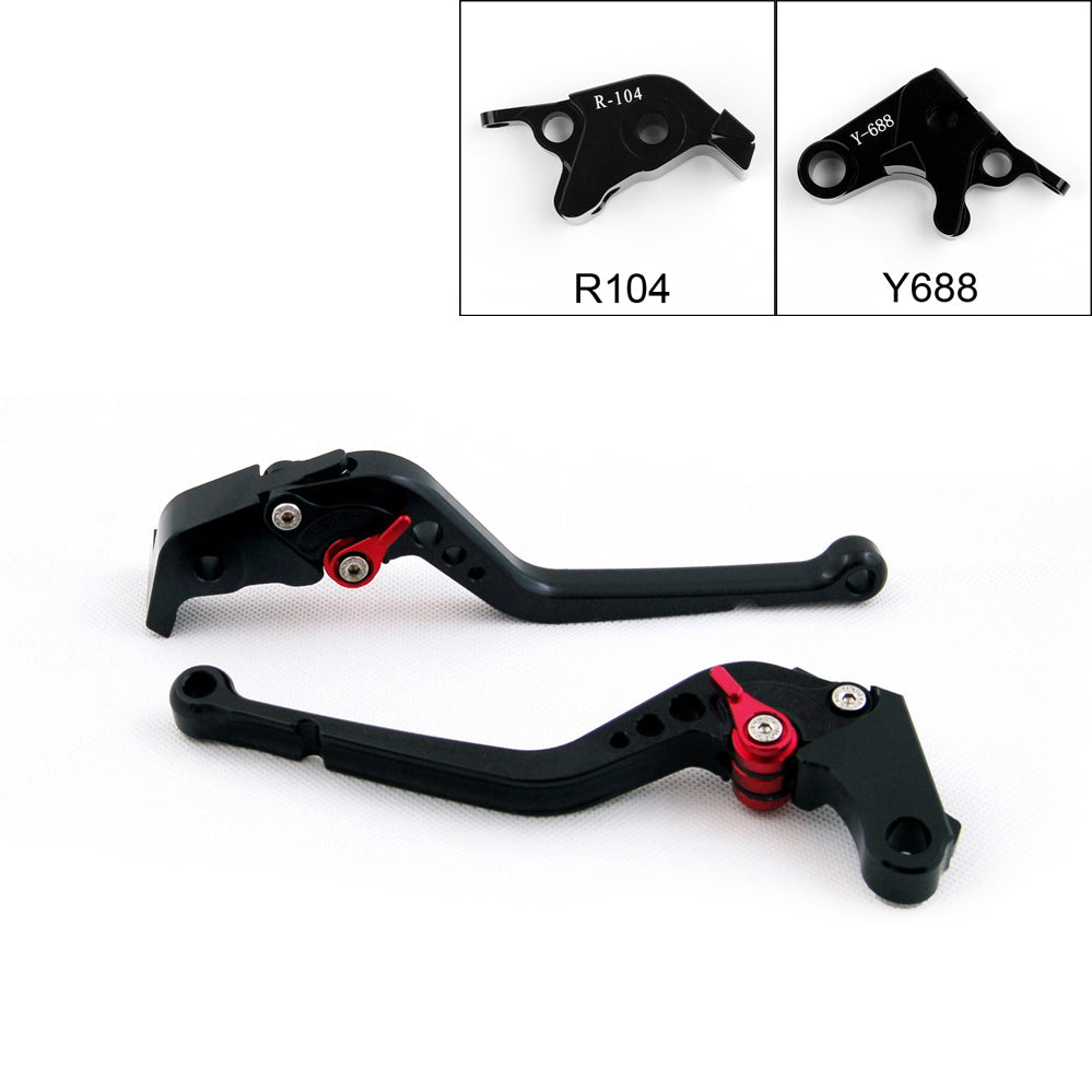 Long Brake Clutch Levers For Yamaha YZF R6 05-14 YZF R1 04-08 R6S Black