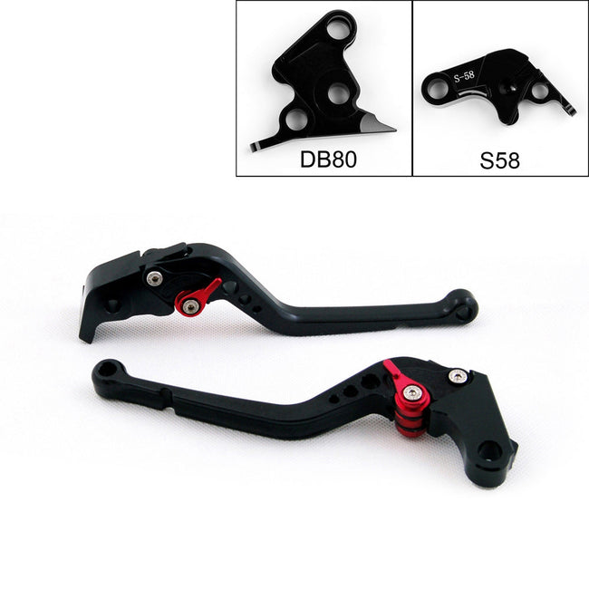 Long Brake Clutch Levers For Aprilia TUONO V4R 2011-2014 Black