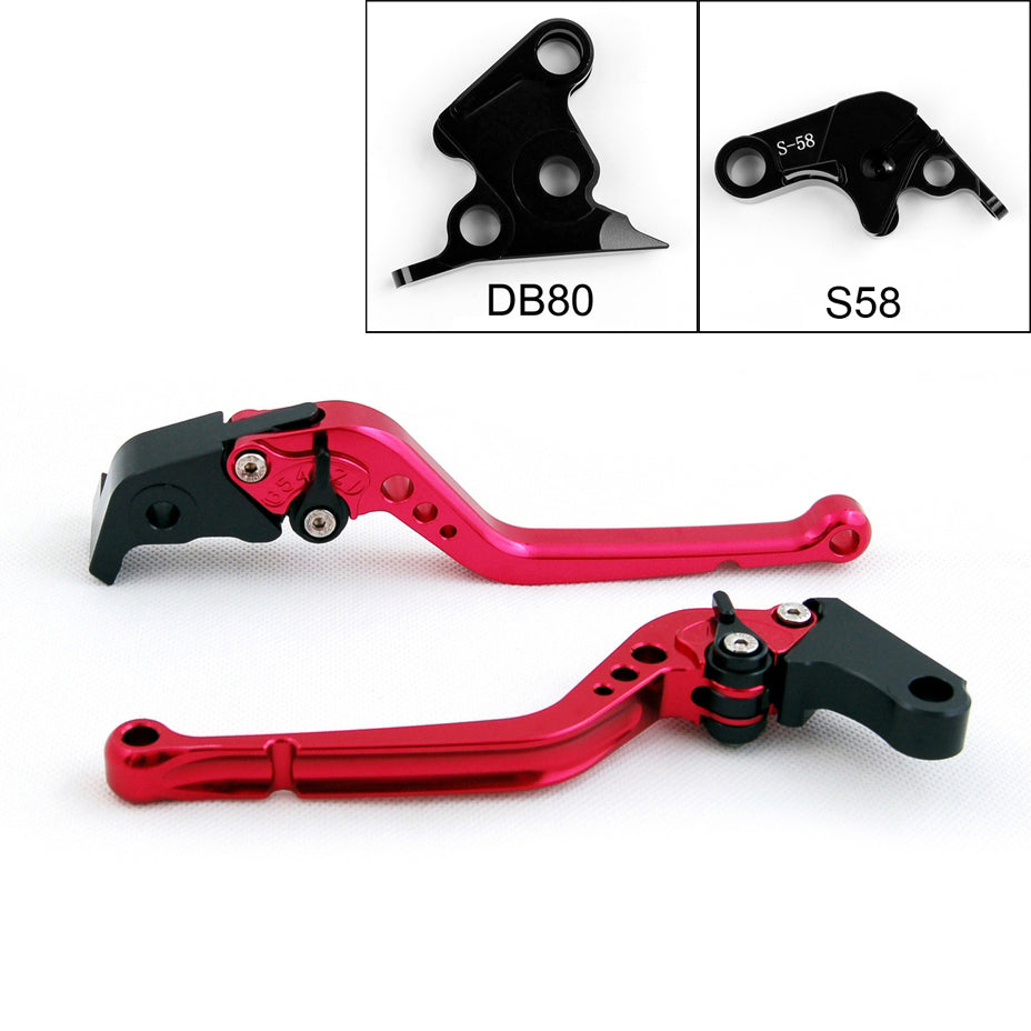 Long Brake Clutch Levers For Aprilia TUONO V4R 2011-2014 Black