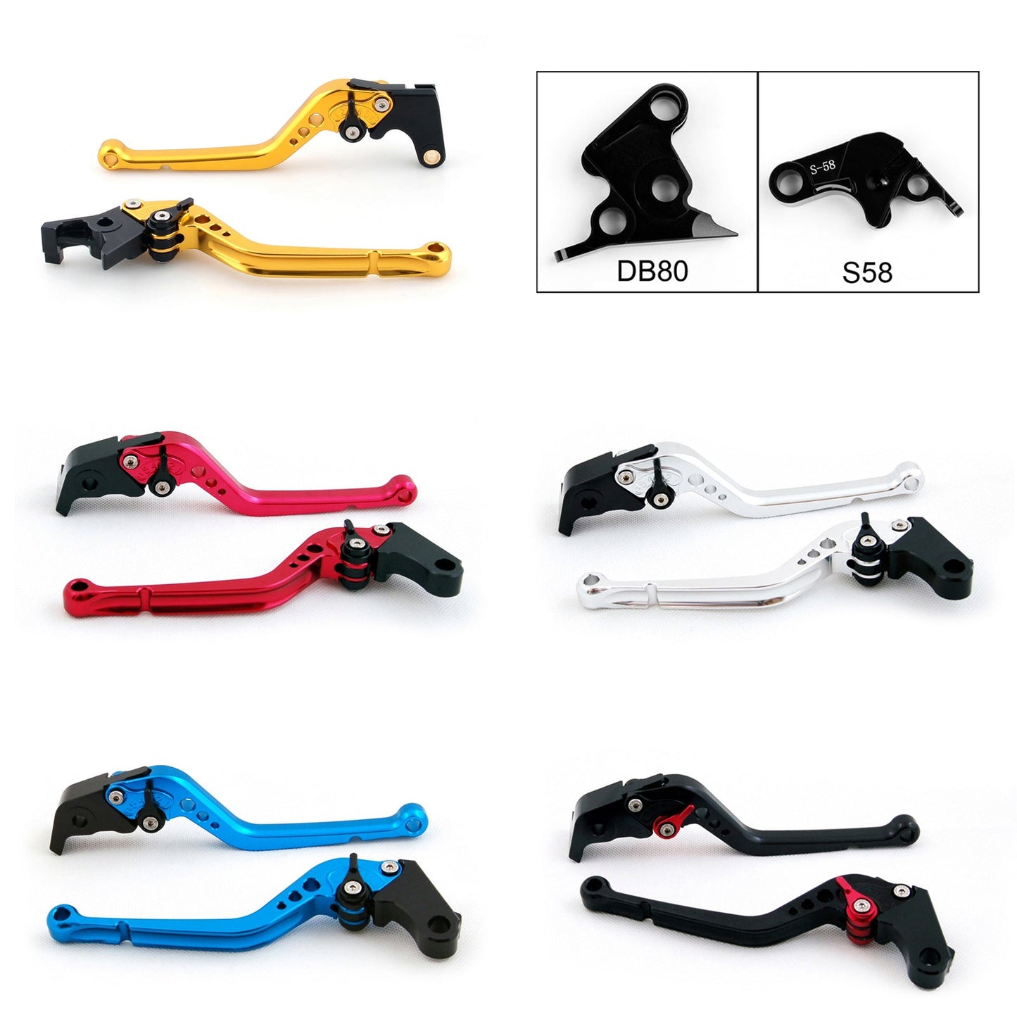 Long Brake Clutch Levers For Aprilia TUONO V4R 2011-2014 Black