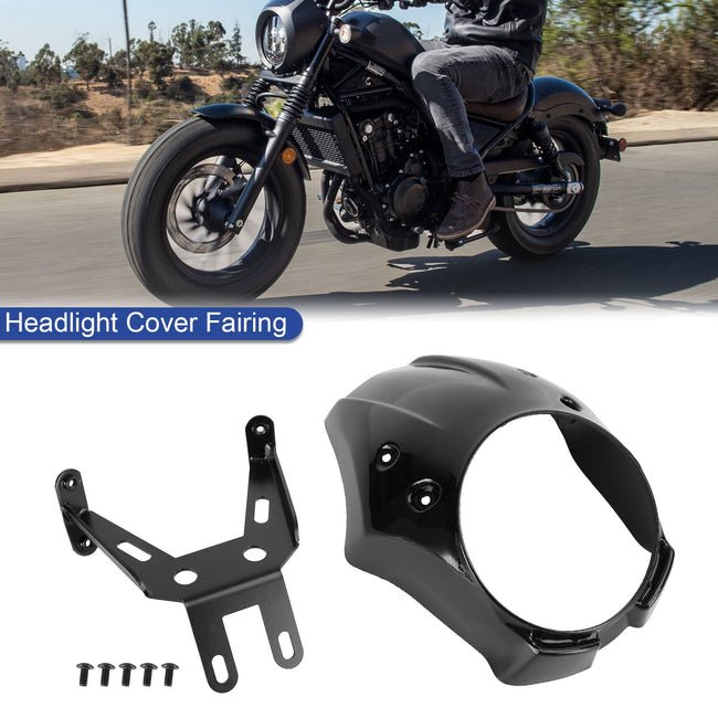 FRONT HEADLIGHT COVER WINDSHIELD WINDSCREEN FOR HONDA REBEL CMX 300 500 17-2021