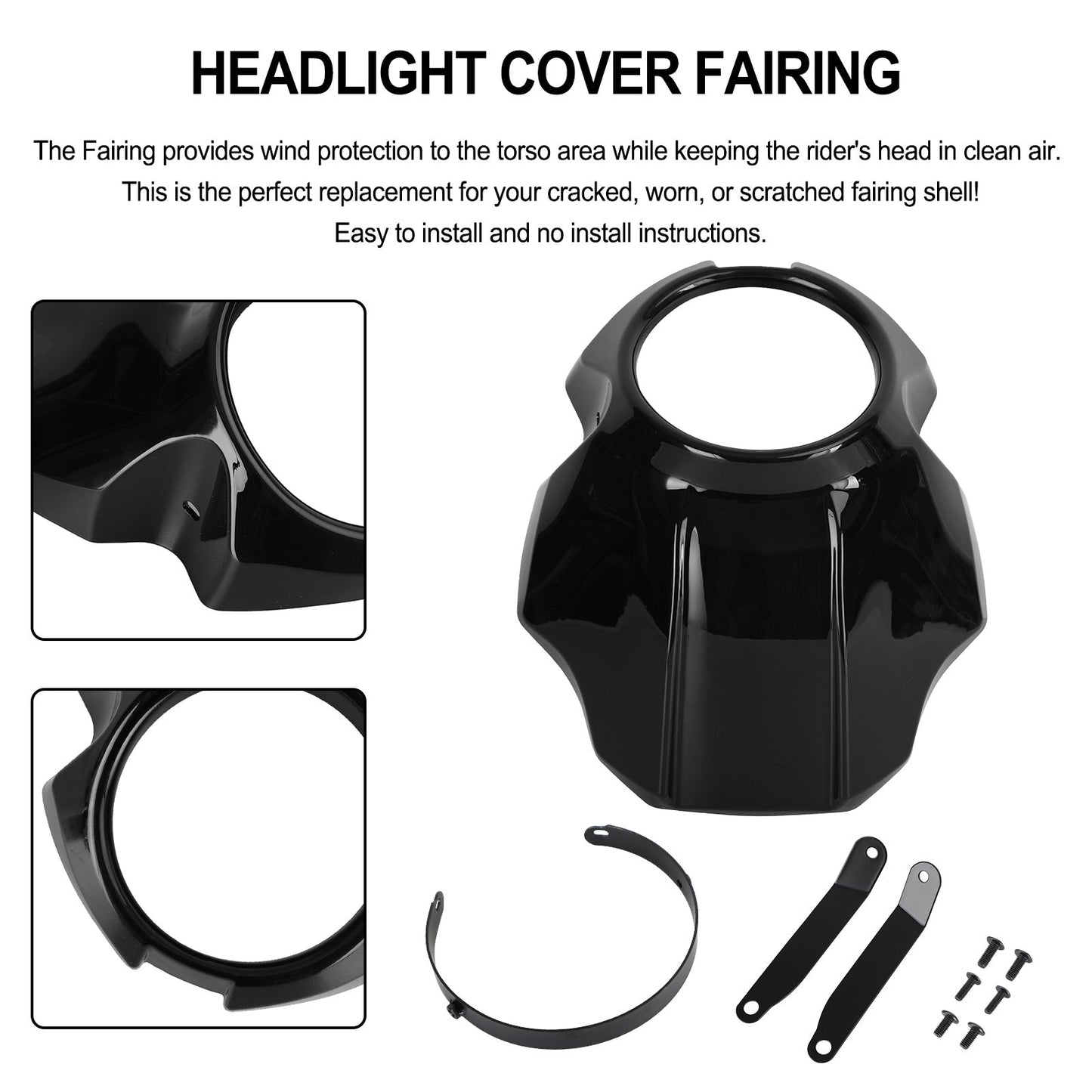 FRONT HEADLIGHT COVER WINDSHIELD WINDSCREEN FOR HONDA REBEL CMX 300 500 17-2021