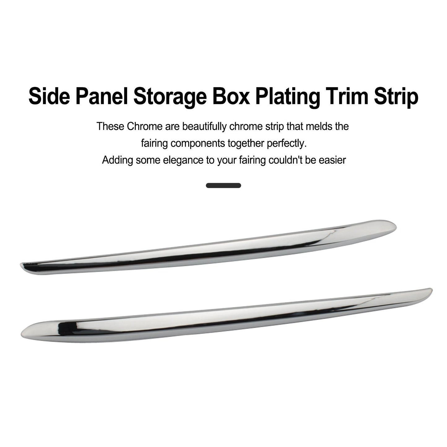 Chrome Side Panel Storage Box Plating Trim Strip For BMW K1600GTL 2011-2018