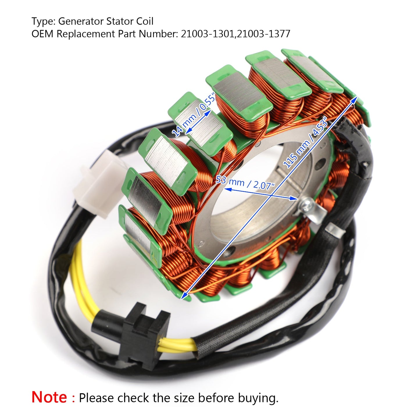 Stator Generator Fit for Kawasaki Vulcan 1500 VN1500D/E Classic 86-88 21003-1301