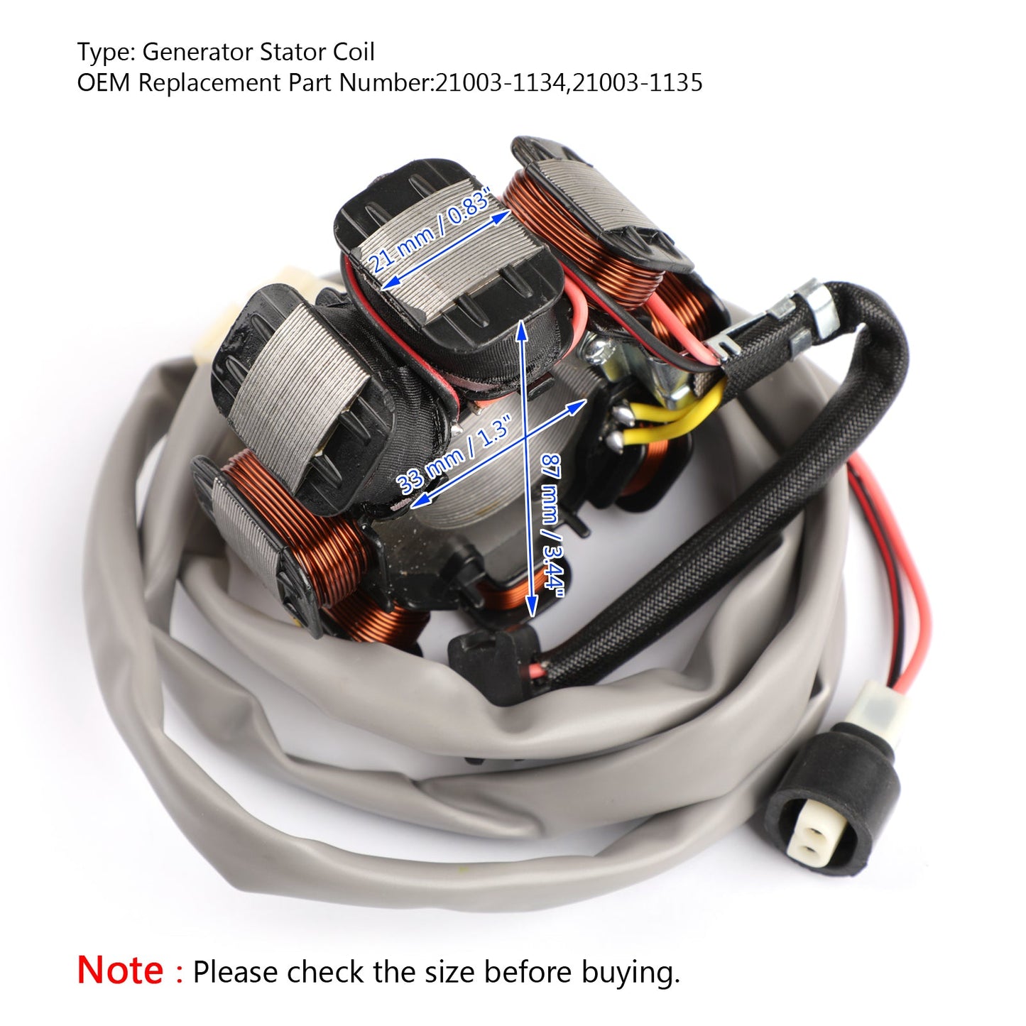 Stator Generator for Kawasaki KLF185A Bayou 185 1985-1988 21003-1134 21003-1135