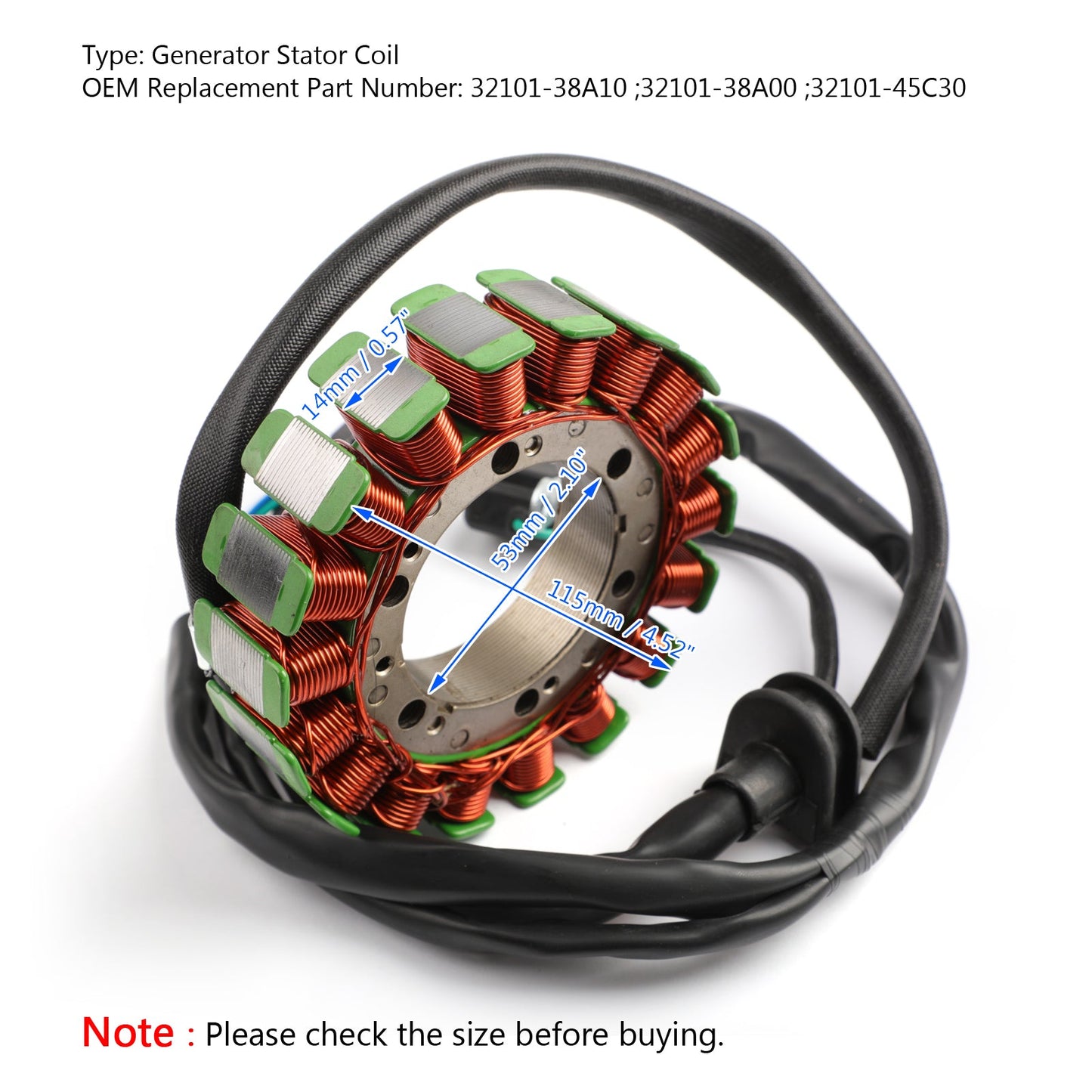 Magneto Generator Stator Coil For Suzuki VS600 VS750 VS800 Intruder VX800 90-97