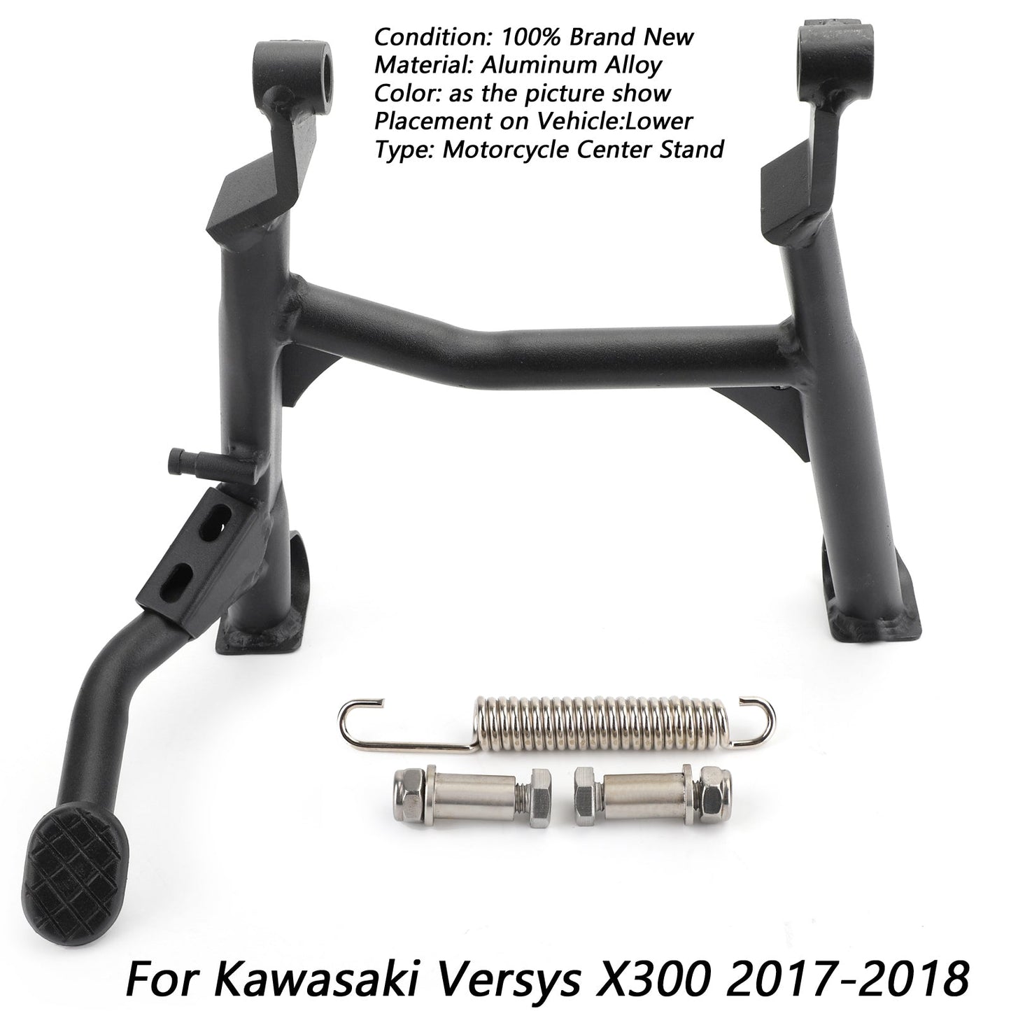 Moto Centerstand Center Kickstand Foot Side Stand For Kawasaki Versys X300 Black