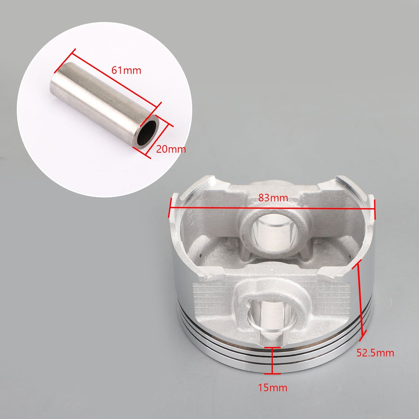 Piston Ring Pin Clip Kit Std Bore 83Mm For Suzuki An400 Burgman 1999-2006