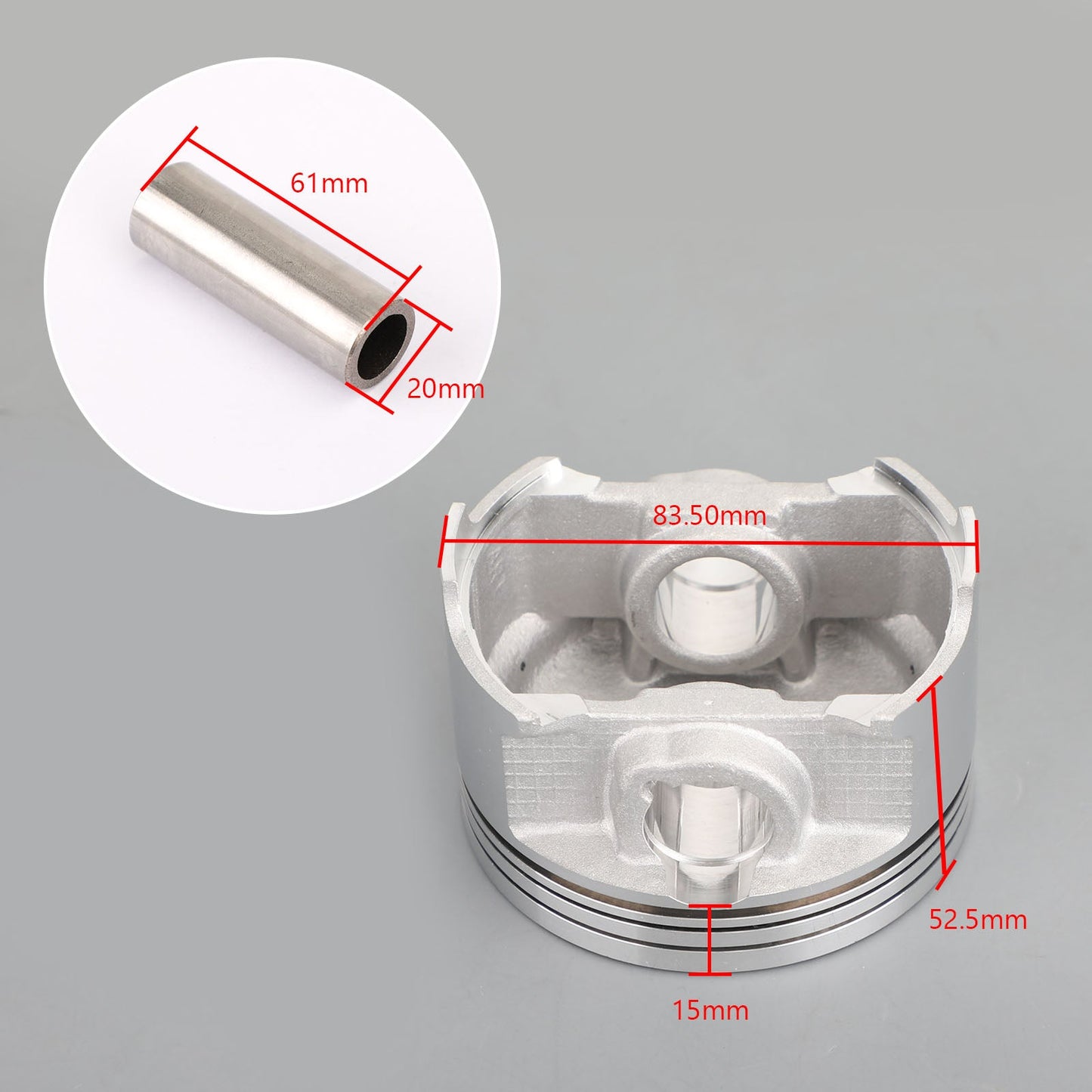 Piston Ring Pin Clip Kit Std Bore 83Mm For Suzuki An400 Burgman 1999-2006