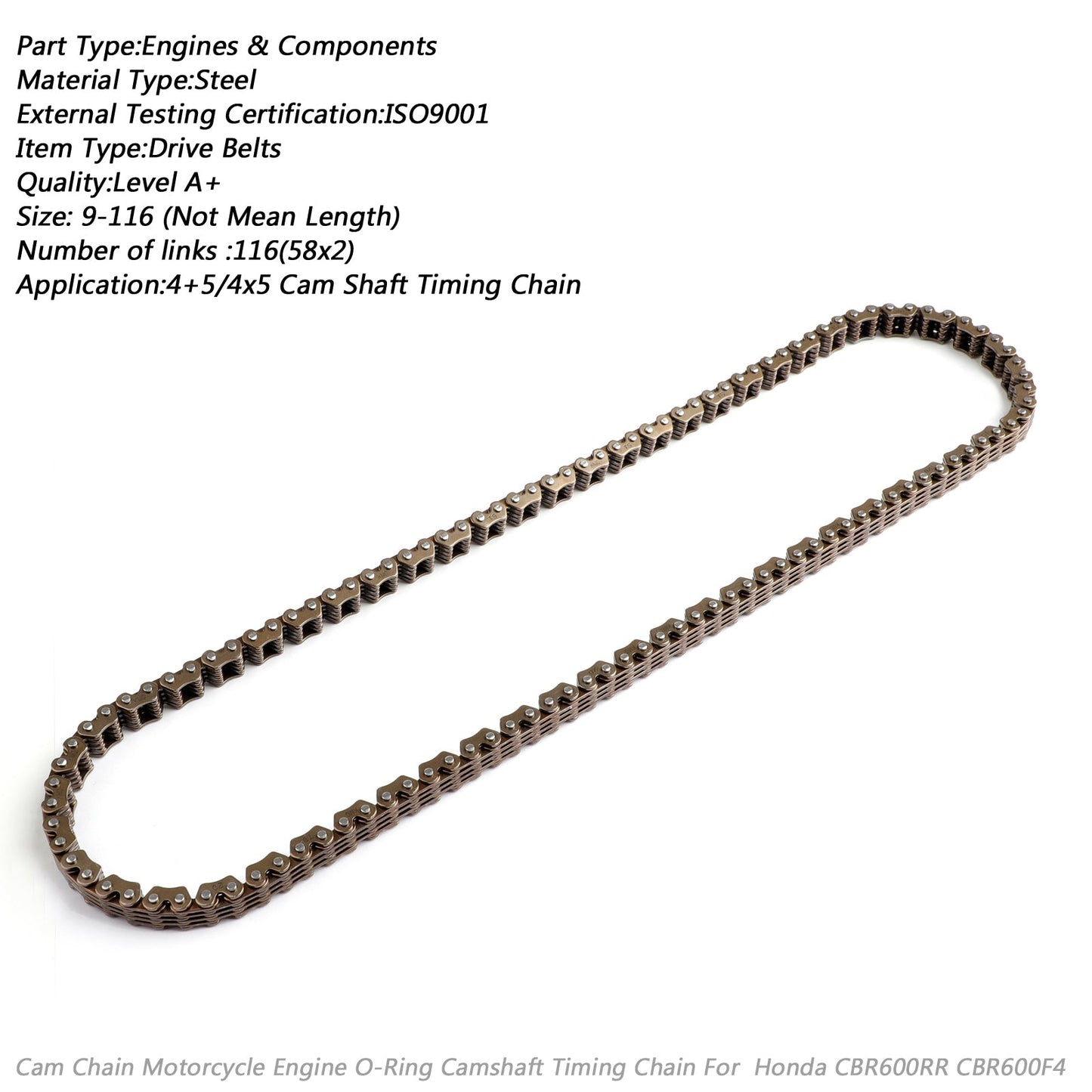 Timing Cam Chain 116L For Honda CBR600F2 CBR600F3 CBR600F4 CBR600F4i CBR600RR Generic