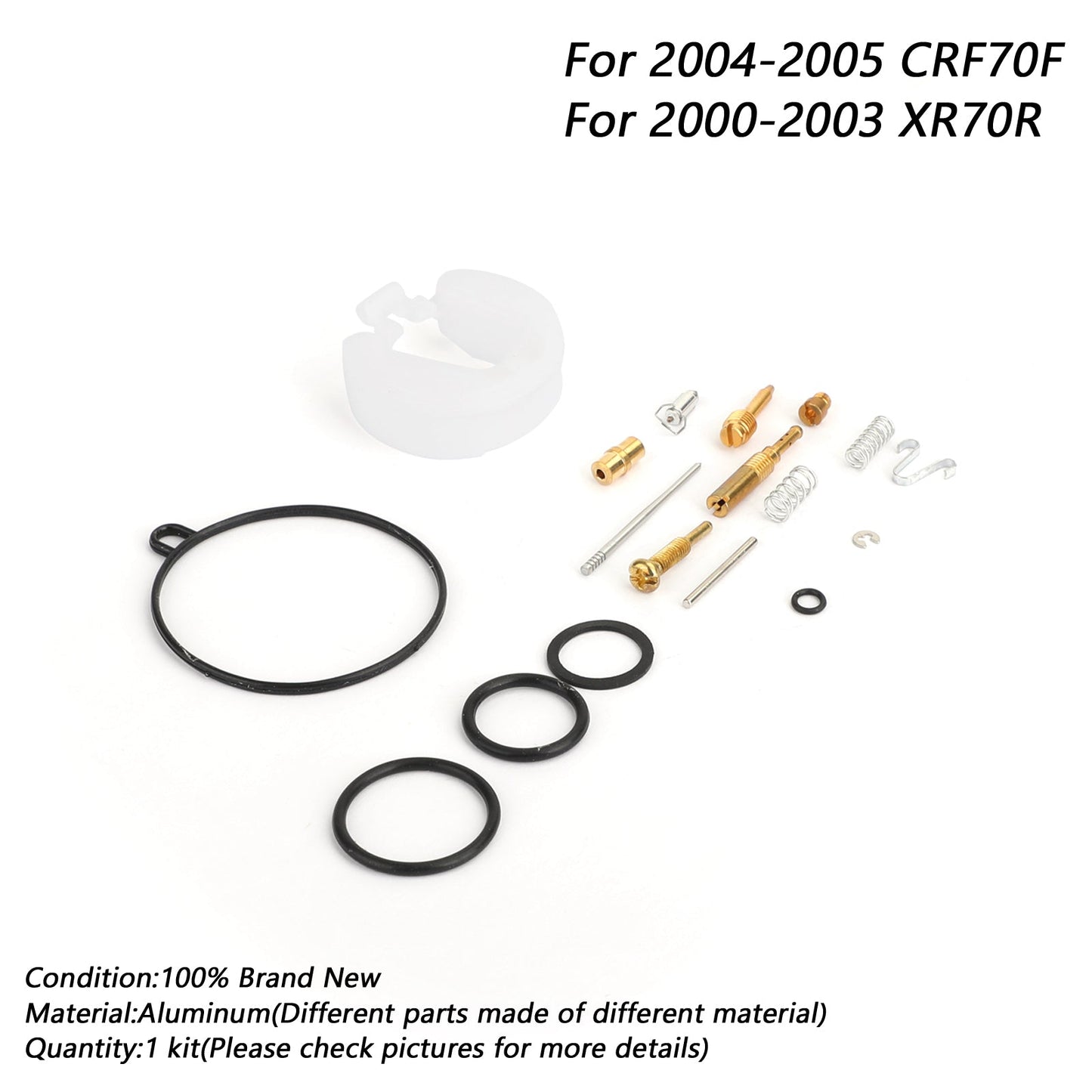 Carburetor Repair Rebuild Kit For Honda XR70R 2000-2003 CRF70F 2004-2005 2002