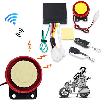 Motorcycle Scooter Anti-theft Security Alarm System Remote Control Engine Start