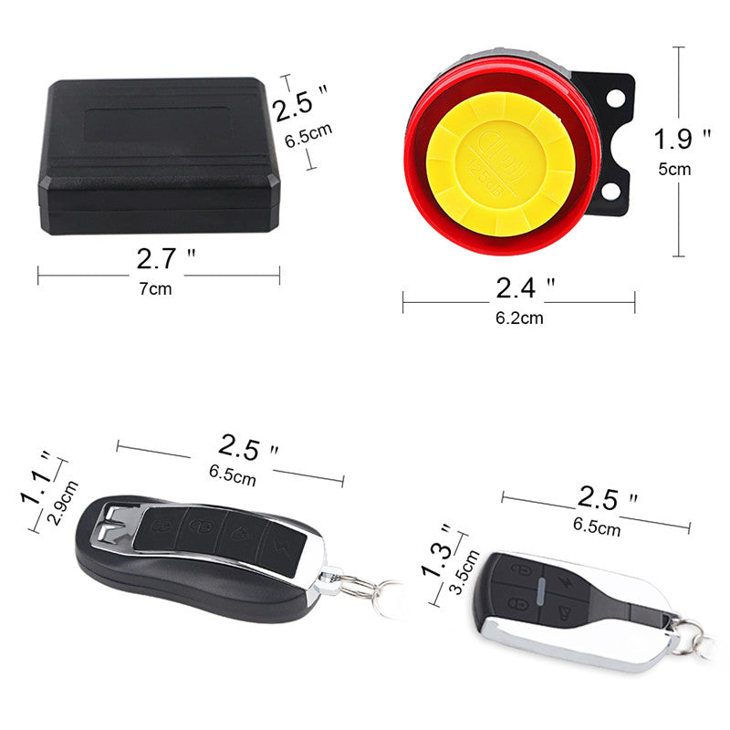 Motorcycle Scooter Anti-theft Security Alarm System Remote Control Engine Start