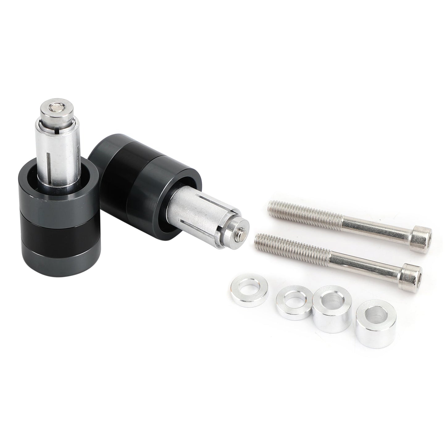 CNC Heavy Weight 7/8" 22mm Handle Bar Ends Vibration Reducing Sliders Set Black