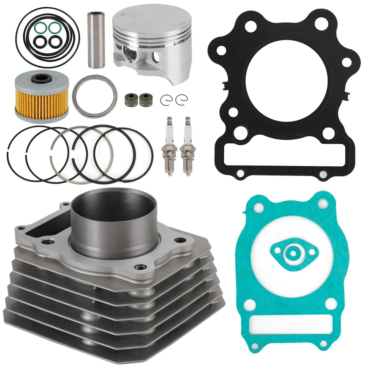 Cylinder Jug For Honda 88-00 TRX300 TRX 300 Fourtrax Piston Gaskets Top End Kit