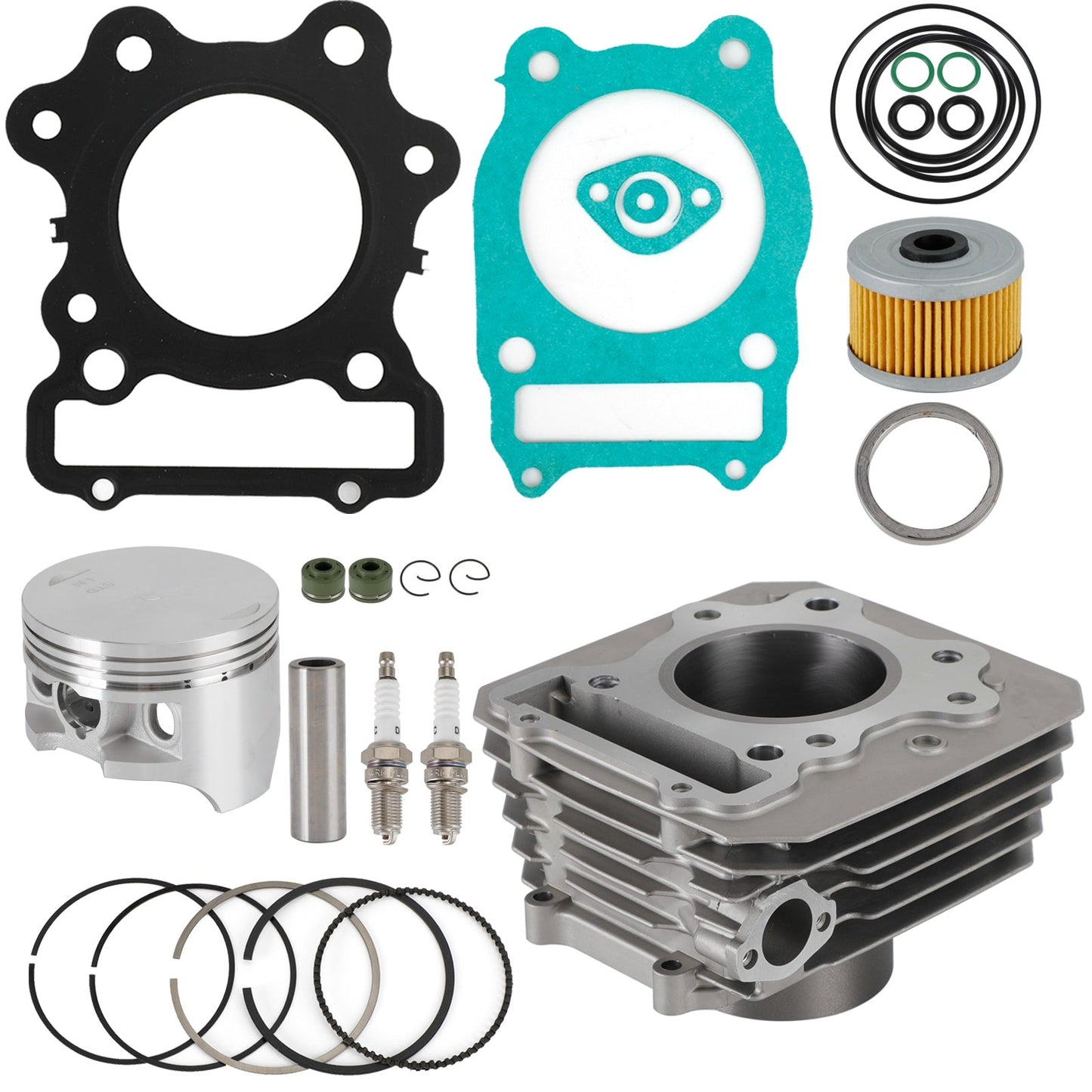 Cylinder Jug For Honda 88-00 TRX300 TRX 300 Fourtrax Piston Gaskets Top End Kit