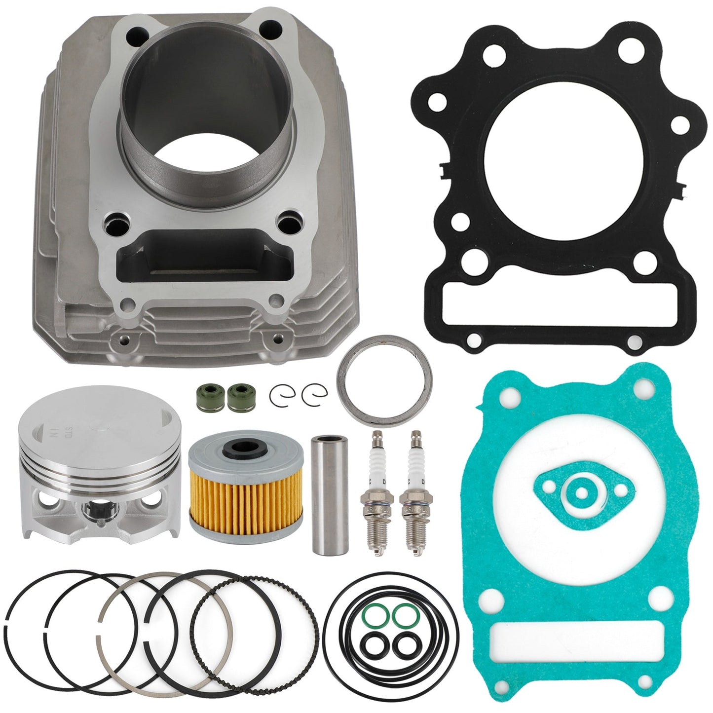 Cylinder Jug For Honda 88-00 TRX300 TRX 300 Fourtrax Piston Gaskets Top End Kit