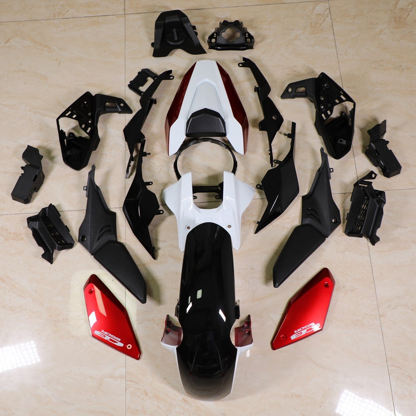 2019-2021 Honda CB 650R Amotopart ABS Plastic Injection Molding Fairing Fit Black Red