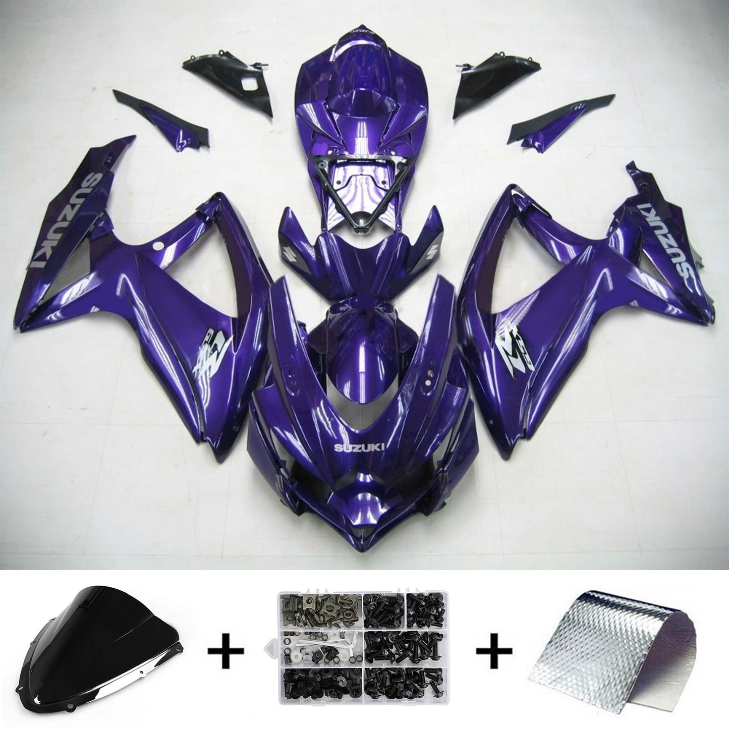 2008-2010 Suzuki GSXR 600/750 K8 Amotopart Injection Fairing Kit Bodywork Plastic ABS #109