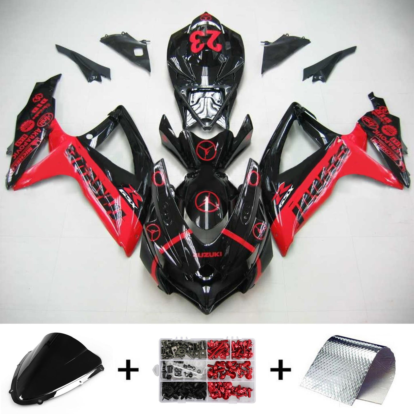 2008-2010 Suzuki GSXR 600/750 K8 Amotopart Injection Fairing Kit Bodywork Plastic ABS #111