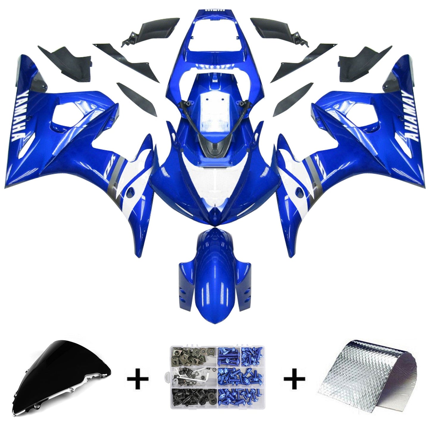 2003-2004 Yamaha R6 Amotopart Fairing Blue Kit