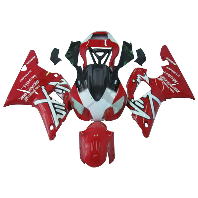 1998-1999 Yamaha YZF R1 YZF-R1 Amotopart Red Injection Mold Fairing Bodywork Kit #16