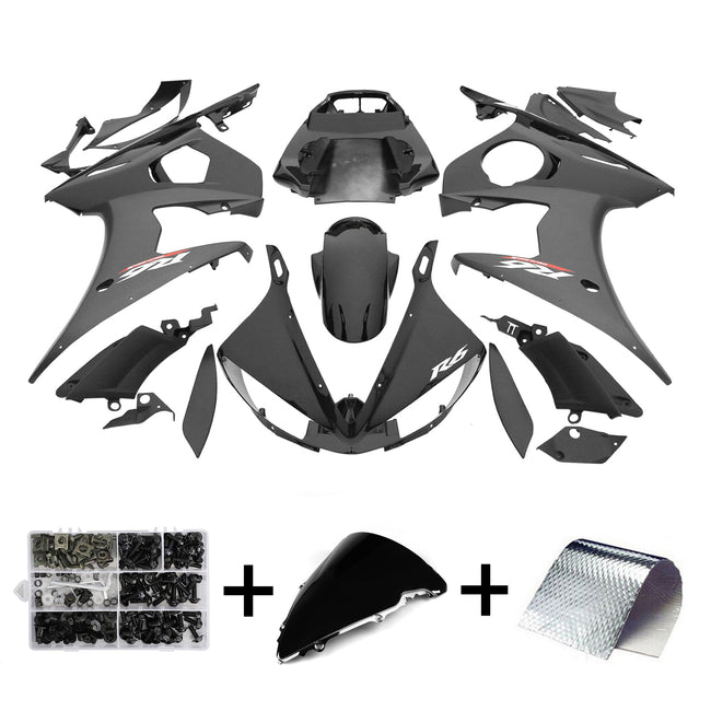 2005 Yamaha YZF 600 R6 Injection Fairing Kit Bodywork Plastic ABS #122