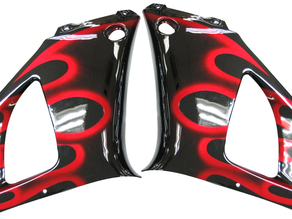 2000-2001 Yamaha YZF-R1 Black & Red Flame R1 Racing Amotopart Fairings Customs Fairing